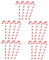 CAXUSD 20 STK Weihnachts Mann Krücken Zuckerstangen Weihnachtsschmuck Weihnachts-Inflationsstock Weihnachts Party Weihnachts Luftballons Weihnachtsrohrballon dekorative Zuckerstangen PVC