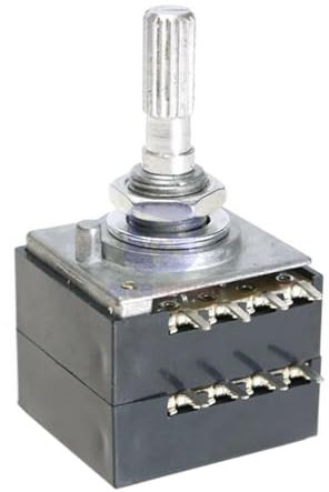 JIOYUNG eufeifeiegds Drehpotentiometer 50K / 100K Log ALPS RH2702 Audio Lautstärkeregler Potentiometer Stereo W Lautstärke L wefeiegds(50K Ohm)
