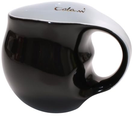 Generisch Colani 4145/926 Kaffeebecher, Porzellan, schwarz, 11 x 9,5 x 9 cm