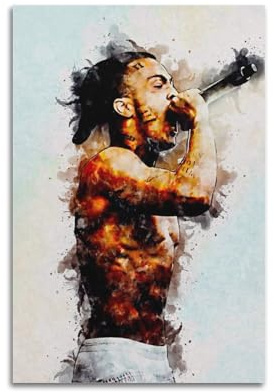 GBHEVEWV XXXTentacion Kunstposter, dekoratives Gemälde, Leinwand, Wandposter und Kunstdruck, moderne Familienschlafzimmer-Dekoration, Poster, 60 x 90 cm