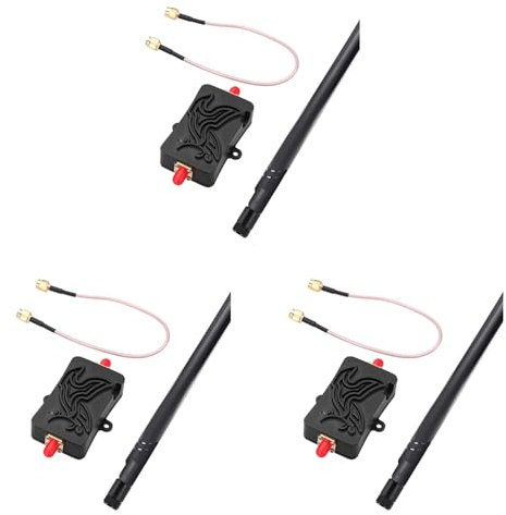 rieder 3X 4W 4000mW 802.11b/G WiFi Amplificador Inalámbrico Router 2.4Ghz WLAN ZigBee BT Amplificador de Señal con Antena TDD (Enchufe de la UE)