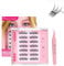 Mlen Diary Self Adhesive Lash Clusters, 10-13mm D Curl False Lashes, No Glue Reusable Manhwa Lashes, Press On Self Stick Cluster Lashes, Natural Look DIY Eyelash Extension Kit