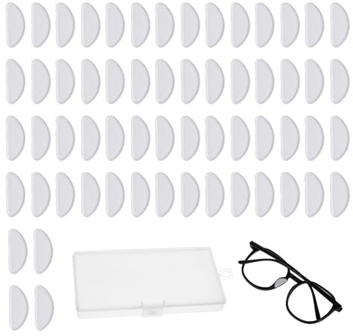 Plaquette Lunette, 30 Pairs Anti Glisse Lunettes, Coussinet Lunettes Nez, Patins Lunettes, Protection Nez, Coussinets de Nez, Plaquette de Nez pour Lunettes pour Lunettes de Soleil Spectacles