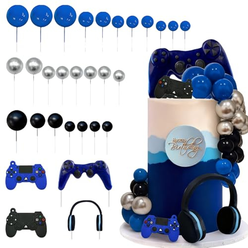 YushengTai 30 Stück Videospiel Tortendeko, Gaming Kuchen Deko, Videospiel Cupcake Toppers, Game Thema Geburtstagsdeko