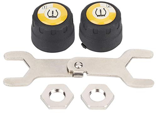 Motorrad-Reifendruckkontrollsystem (TPMS) mit Bluetooth, Echtzeit-Reifendrucksensoren für iOS- und Android-Smartphones, Diebstahlsicherung, IP67 wasserdicht