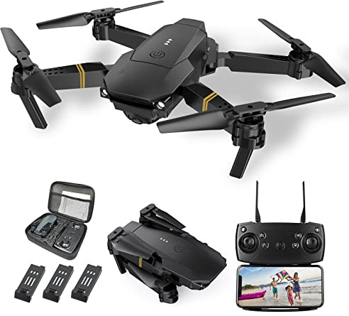 Drones for Adults with Cameras 4K 1080P, 3PCS Batteries Foldable 4K Mini Drone with Camera RC Quadcopter, Altitude Hold, One Key Take Off/Landing, 3D Flip(<100g)