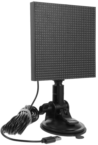 TEHAUX Écran LED Voiture Programmable 32x32 Points D'affichage D'expressions, Contrôle App Intelligent, Panneau D'écran LED Haute Définition pour Publicité et Communication Automobile