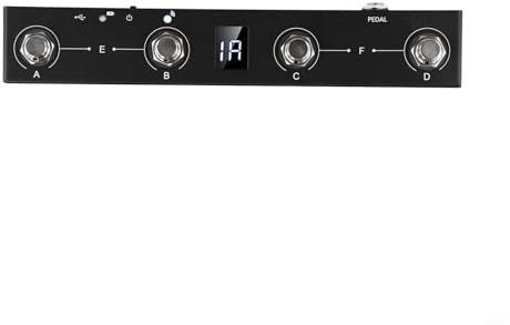 Portatile Per MIDI Footswitch Controller Ricaricabile USB 4 Pulsante Pedale per Funzione Pagina e Integrazione App