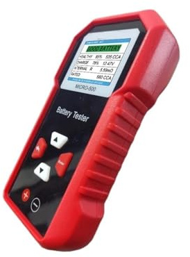 LNHHG Testeur de Batterie de Voiture 12 V, 40-3000 CCA, analyseur de Batterie au Lithium, analyseur de Batterie au Plomb, afficha LED avec Code QR