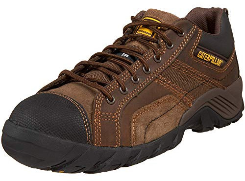 Cat Footwear Argon Composite Toe, Zapatos de construcción Hombre, Marrón Oscuro, 40 EU