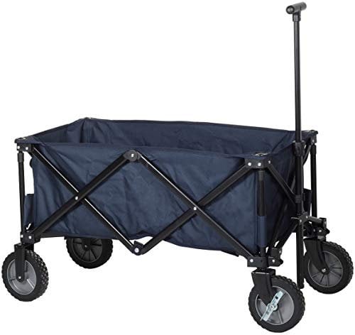 Campart HC-0910 klappbarer Strandwagen/ Bollerwagen - 70 Kilogramm Belastbarkeit - Blau mit Tasche
