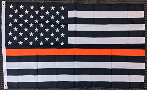 Best Flags Dünne Orange Line USA 91,4 x 1,52 m Poly-Flagge, Mehrfarbig