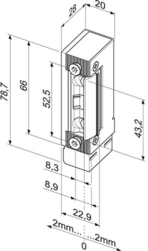 Fluchttüröffner 332.80 FaFix, 24 Volt, ohne Schließblech