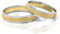 JC GOLD Trauringe - Gelbgold Weißgold Eheringe Bicolor inklusive Stein und Gravur im Paarpreis PL229 (9 Karat (375) Bicolor)