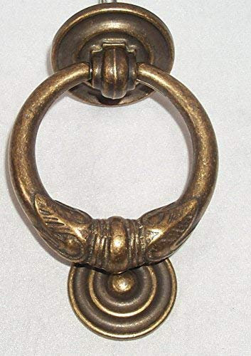 Battente ad Anello in Ottone Brunito con Perno per Porta Portone