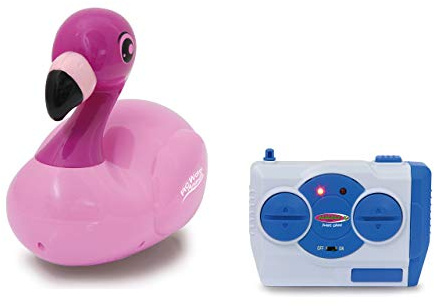 JAMARA 410109 - RC Water Animals 2,4GHz Flamingo - mit Sicherheitsfunktion Schiffsschrauben drehen Sich nur im Wasser, 2 Antriebsmotoren, einfach zu steuern, rosa