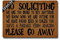 IFHUH No Soliciting Please Go Away Funny Welcome Mat Front Door Mat Rubber Non Slip Backing Funny Doormat Indoor Outdoor Rug 23.6 in(W) X 15.7 in(L)