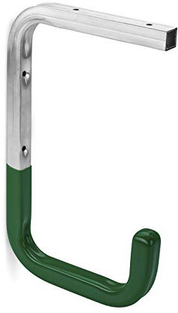 OrgaTech 8 Stück Wandhaken 255 x 150 mm grün bis 50 Kg Tragkraft mit Gummierung Regalbodenträger Gerätehalter