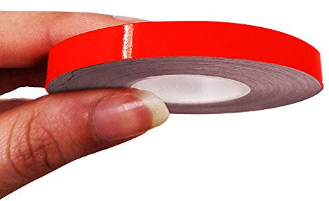 4R Quattroerre.it 10489 Trim Stripes Strisce Adesive per Auto, Rosso Fluo, 7 mm x 10 mt