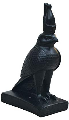 Horus-Statue – Gott der Kraft und des Schutzes | Figur aus Kunststein & weißem Harz | Ägyptische Dekoration (21 x 13 x 8 cm)
