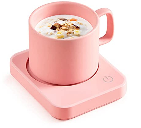 VOBAGA Coffee Mug Warmer for Desk with Auto Shut Off & 3-Temp Settings, Coffee Cup Warmer Galentines Day Gift Home Office Accessory, Perfect for Coffee, Tea, Milk (No Mug)