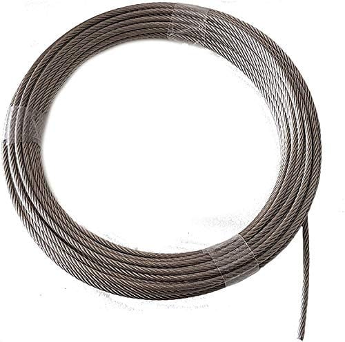 Fune metallica da 4 mm, 20 m, in acciaio inox 7X19 EN 1.4401, morbida, A4 NIRO, Nirosta