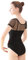 Daydance Girls Women Ballet Outfits Lace Cap Sleeve Dance Leotards for Gymnastics, Aerial Yoga, Swimming, Black-faux 2 Piece, XS