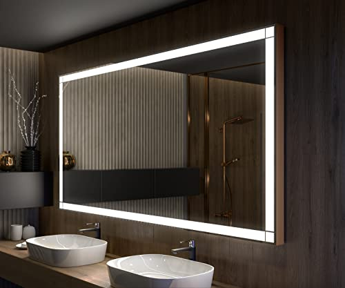 Artforma Badspiegel mit Beleuchtung - Led Spiegel Bad - 120x70 - Badezimmerspiegel Nach Maß - auf Individuelle Bestellung Gefertigt - Modernes Design - Ohne Rahmen