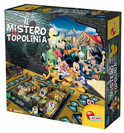 Lisciani Giochi 97876 Disney The Mystery of Mickey Mouse, Box Society, Plankenspiel, 3D-Papierstrukturen, Mehrfarbig