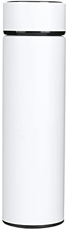 Intelligent LED Flask 500ml Temperature Display, Ultra-Light Stainless Steel Vacuum Beverage Bottle, Double Wall Vacuum Insulation Kettle(White)