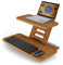 Generic Stehpultaufsatz, Stehpult, Laptopständer aus Holz, Stehtischaufsatz, Rednerpult, Schreibtischaufsatz, höhenverstellbar, hergestellt in der EU, Braun