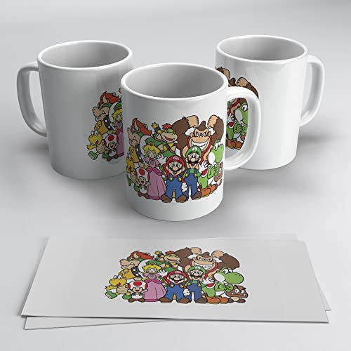 newseny Luigi Tasse Mario Bros und seine Freunde - Luigi Keramiktasse, 320 ml, Weiß