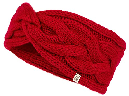Roeckl Damen Braided Cashmere Stirnband Mütze, Rose hip, ONE Size