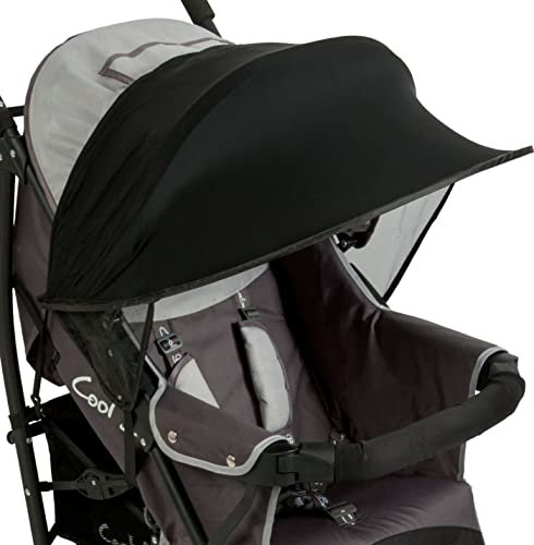 Fillikid Sonnenschutz Optima Exklusiv, Buggy Sonnenschutz Verdeck Universal, Baby Sonnenverdeck für Kinderwagen & Sportwagen mit UV-Schutz 50+, XL Pop Up Sonnendach Sonnenblende