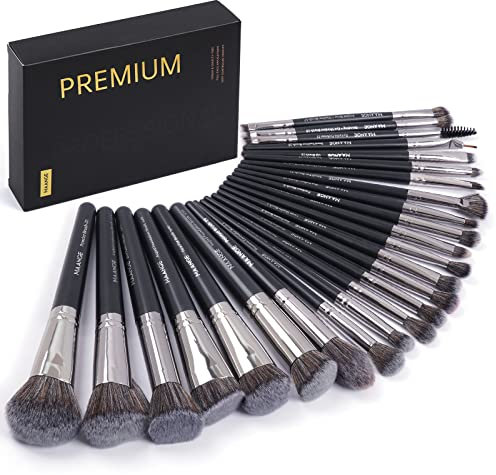 Make Up Pinsel Set MAANGE Professionelles 25 Pcs Pinselset makeup, Kosmetikpinsel Foundation Gesicht, Augen, Lippen pinsel Lidschatten pinsel Schminkpinsel Set with schwarze Geschenkbox