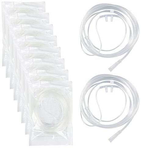 Tubo De Oxígeno,10 Piezas Cánula Nasal,Cánula de Oxígeno,Cánulas Nasales Transparentes,Tubos de Oxígeno de Plástico Para Hospital,El Hogar,Generadores De Oxígeno(2M)