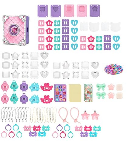 Sharplace Prinzessin handgemachte Geschenkbox Set Spielzeug Kinder 3D Aufkleber Maschine frühes Lernen Spaß Handwerk pädagogische DIY Aufkleber Maker, 128 Stück
