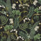 VEELIKE Papier Peint Feuilles Tropical Fougères Papier Peint Jungle Papier Peint Fleuri Noir Vintage Papier Peint Adhesif Mural Papier Collant pour Meuble Chambre Armoire Salle de Bain 44,5cm×300cm
