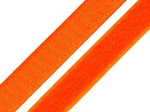 Klettband 20mm Breit Klettverschluss Band zum annähen (orange, 5 Meter)