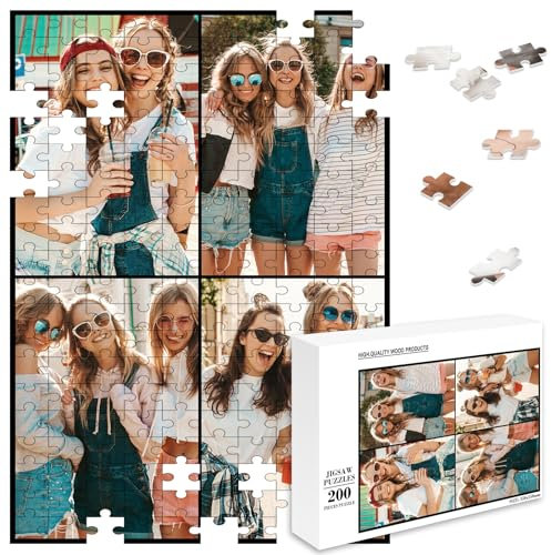 Dihope Personalised Jigsaw Puzzles for Adults Kids, Custom Puzzles Photo for Mom Dad Family, Puzzles for Mother's Day Birthday Wedding 200 Pieces