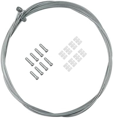 suaywo 1 Set 2M Bicycle Brake Cable Mountain Bike Brake Cable Universal Bike Inner Brake Cable Housing Kit Brake Cables for Bicycles with Bike Gear Shift Cable for Mountain and Road Bike Gear Kit