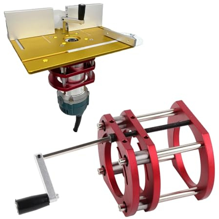 Router Lift Base Oberfräserheber 4 backen klemmung Oberfräse Tisch Hebesystem Basis für Motoren mit 64-66mm Durchmesser für Oberfräser Tischkreissägeneinsatz-Grundplatte