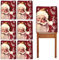 Daity stuhlhussen Weihnachten 6 Stück Weihnachts Stuhlhussen 60x50cm Leinen Weihnachtsrentier stuhlbezug Deko Set Weihnachten Stuhlrückenbezüge für Restaurants, Küchen, Partys, Festivals