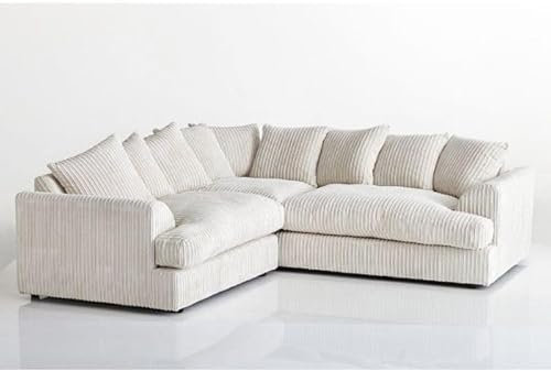 Jasper, Jumbo Cord Corner Sofa (Cream)