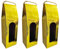 Tradineur - Pack de 3 Cajas Plegables de cartón para Botella de Vino, Incluye asa de Cuerda, Guardar, Regalar, Envolver champán, Navidad (Dorado Brillo - 36 x 12,5 x 8,5 cm)