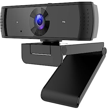 AUBEST Webcam, Webcam 2K FHD Autofocus Computer Webcam 30FPS USB Web Camera With Microphone And Privacy Cover For Conferencing, Live Streaming, Recording