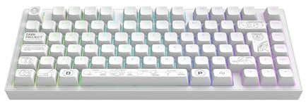 Dark Project ALU81A Terra NOVA Kabellose Mechanische Gaming-Tastatur | ISO Multi | Hot-Swap | G3MS Moonstone Gefettete-Schalter | Gefettete Stabilisatoren | Flex Gasket Mount | Aluminium | RGB