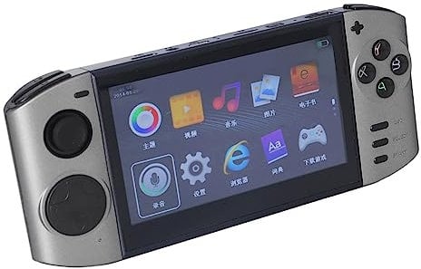 Tragbare Spielekonsole mit 5,1 Zoll HD-Display und vielen Spielen - Tragbares und wiederaufladbares Spielgerät für Kinder - Multifunktionale Kunststoffkonstruktion und