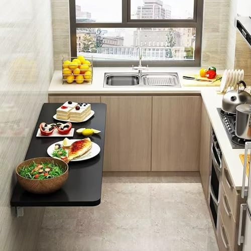 Wandmontierter, klappbarer Wandtisch für Küche, Esszimmer, Wäsche, platzsparend, ausklappbare Wandhalterung