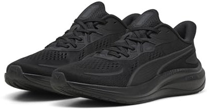 PUMA Unisex Skyrocket Lite 2 Straßen-Laufschuh, Schwarz, Mattes Silber, 43 EU